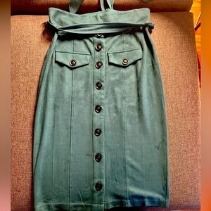 Deep Green High Waisted Skirt